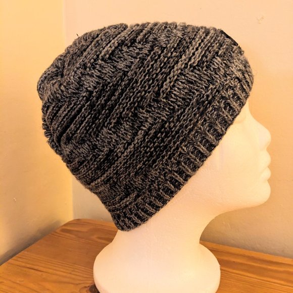 Calvin Klein Thick Marled Knit Gray Winter Hat Beanie Warm & Comfy - Picture 3 of 6